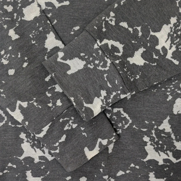 Fabletics Burnout Sweatshirt Color Charcoal Heather Floral Print Size S - Picture 9 of 14